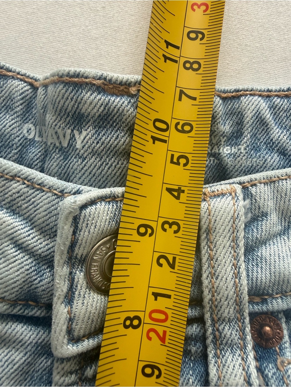 Old Navy Curvy O.G. Straight Leg Jeans | Distressed Y2K Vintage | Size 2 - Picture 9 of 11